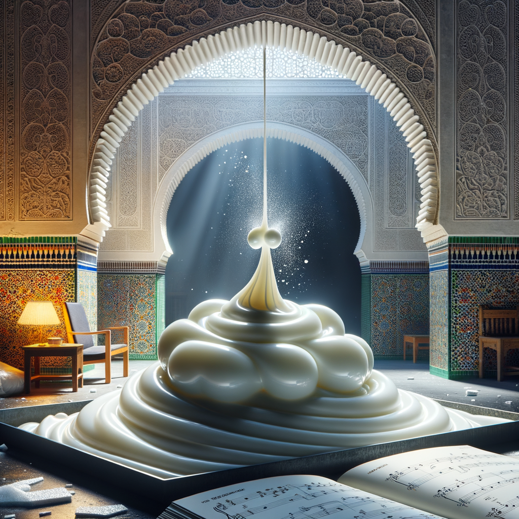 Intricately designed Moroccan interior with a creamy swirl sculpture and an open book in the foreground.