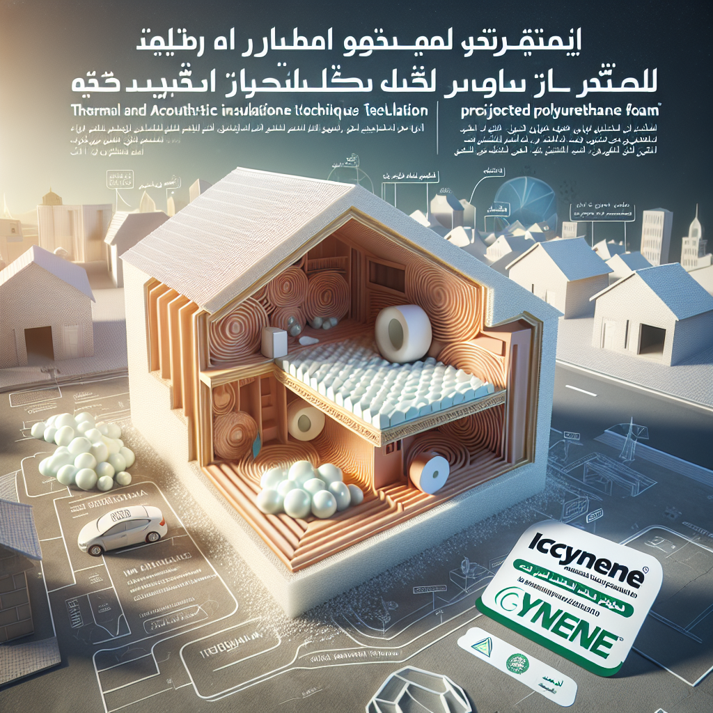 3D cross-section of a house showing Icynene spray foam insulation providing thermal and acoustic protection.