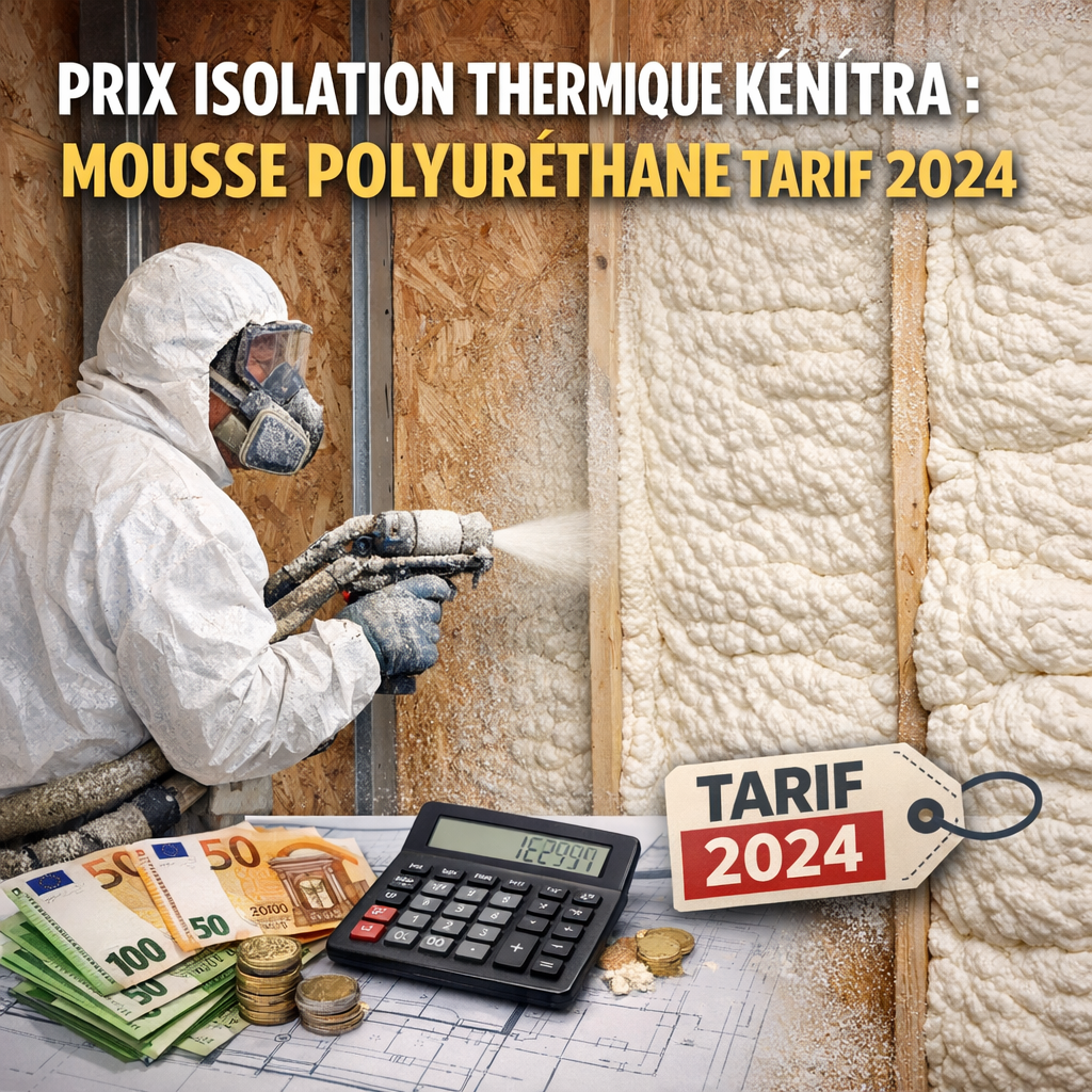 isolation thermique à Kénitra avec mousse polyuréthane, avec prix détaillés et avantages.